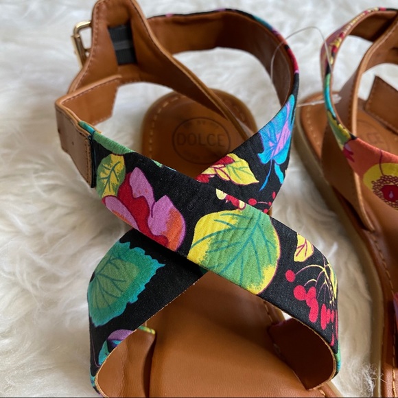 Dolce Mojo Moxy Floral Strap Sandals Cognac 9 - Picture 5 of 16